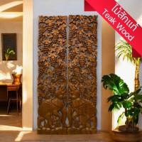 ราคา ไม้แกะสลัก คู่ (2 ชิ้น) รูปช้าง ช้างคู่ ฉลุ ขนาดใหญ่ สูง 180cm (45x180x4cm) ไม้สัก แกะสลัก แต่งผนัง Wood Carved Angels (27970177069)