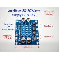 ราคา บอร์ดเครื่องขยายเสียง TPA3110 30+30W มี2รุ่น -(มีConnector/ไม่มีConnector) Power supply 8-18V.DC 3Amp. (11744744575)
