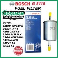ราคา กรองน้ํามันเชื้อเพลิง Bosch G8115 Proton Waja1.6, Persona, Gen2, Satria Neo, Saga BLM FL FLX VVT, Savvy1.2, Exora, Iriz (51301647782)