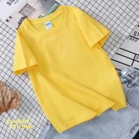 ราคา เสื้อยืดเด็ก คอกลม แขนสั้น โทนวินเทจ เสื้อผ้าเด็ก สีพื้น ผ้านุ่ม ใส่สบาย (24600053509)
