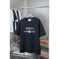 ราคา GUCCI เสื้อยืดแขนสั้นสไตล์ใหม่ ทรงslim-fit สำหรับผู้ชายและผู้หญิง ทำจากผ้าฝ้ายแท้ 100% (49006077671)