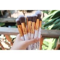 ราคา แปรงแต่งหน้าลายหินอ่อน 10ชิ้น/เซต (493252629)