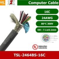 ราคา [ 1 เมตร ] TSL UL2464 16C สายคอมพิวเตอร์ 16คอร์ 0.2 mm2 300V 80C สายมัลติคอร์ TSL แบบชีลถัก มาตรฐานUL Braid Shield My... (4194146968)