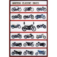 ราคา โปสเตอร์ รถมอเตอร์ไซค์ ไทรอัมพ์ British Classic Bikes (1910-70) POSTER 24”X35” Inch Scott Matchless Triumph (1639390021)