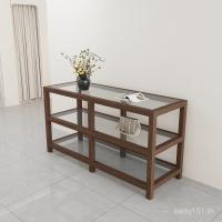 ราคา รองเท้าโบราณตารางตู้แสดงกระเป๋าเครื่องประดับไม้เนื้อแข็งนากาจิมะตู้ไหลตารางสีน้ําไหลร้านขายเสื้อผ้านากาจิมะ FBNJ (47753717151)