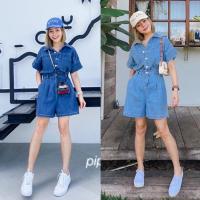ราคา PP#จั๊มสูทขาสั้น#จั๊มสูทยีนส์#จั๊มสูท (16919370758)