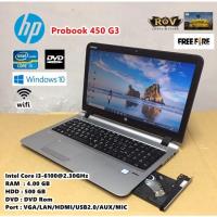 ราคา โน๊ตบุ๊คมือสอง HP Probook 450 G3 Corei3-6100M(RAM:4gb/HDD:500gb)จอใหญ่15.6นิ้ว (22367393684)