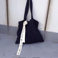 ราคา Canvas Tote Bag / College Tote Bag / Womens Black Tote Bag / Korean Tote Bag (11001451807)