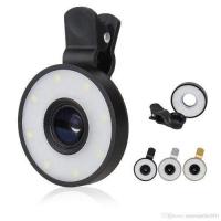 ราคา 6 in 1 Multi LED Lens Clip-on Flash Light Fisheye Macro Wide Angle Camera Lens (40912167760)