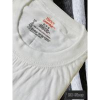 ราคา Hanes American white T-Shirt with sleeve (28590474561)
