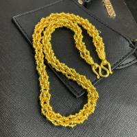 ราคา สร้อยคอลายหนามทุเรียน10บ ทองหุ้มฟรีกล่องตะขอ (27870955659)