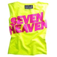 ราคา เสื้อสีสะท้อนแสง ทรงแขนกุด​ SEVENHEAVEN​ Neon​ สีเหลืองสะท้อนแสง​ (3839982717)