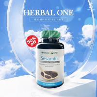 ราคา Sesamin Herbal one เซซามิน สารสกัดจากเมล็ดงาดำ อ้วยอันโอสถ 200g. 1 กระปุก 60 แคปซูล (29117364466)