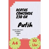ราคา (50 แผ่น) ความสามัคคี กระดาษ 230 แกรม ก4 ขนาด คอนคอร์ด / กระดาษใบรับรอง กระดาษใบรับรอง (24538803469)