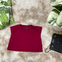 ราคา เสื้อครอปสีแดงเลือดนก แบรนด์CPS oversize อก40 (20209061633)