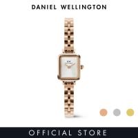 ราคา (ทักแชทรับโค้ด) (New Collection) Daniel Wellington Quadro Mini Arch 3-Link White Sunray Rose Gold / Silver (41975781139)