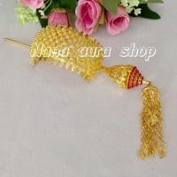 ราคา รัดเกล้าผม + ปิ่นปักผม เครื่องประดับชุดไทย รัดเกล้าดอกพิกุล 001 (41916070084)