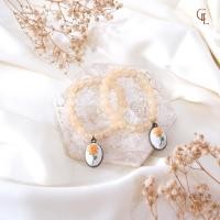 ราคา สร้อยข้อมือพลอยปักคู่ Charalo - สร้อยข้อมือหินหยกสีเหลือง (14350383787)