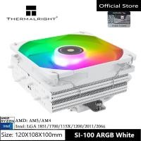 ราคา Thermalright SI-100 สีขาว ARGB CPU หม้อน้ํา CPU Air Cooler 66 มม.ท่อความร้อน PWM พัดลมเงียบ CPU Cooler AGHP 3.0 เทคโนโลยีสําหรับ AMD AM4 AM5/Intel 1150/1151/1200/1700/2066 (27351351700)