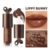 ราคา ลิปกลอส Lip Bunny Chocolate | Mirror Effect ลิปกลอสสีน้ําตาลเข้ม | พร้อมพวงกุญแจ Full Lips Effect huizoth (43426375180)