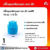 ราคา [9.15โค้ดPSU3ลดเพิ่ม3บาท]ปลั๊กอุดเกลียวนอก หนา ฟ้า เอสซีจี 18 มม. 1/2 นิ้ว (9380336987)