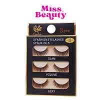 ราคา Eyelash 5 D ขนตาปลอม 3 คู่ (กล่องดำขอบทอง) (47106978235)
