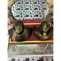 ราคา ไม้แกะสลักคิวปิดคู่ ไม้แกะสลักสำหรับแขวนผนัง (49106508804)