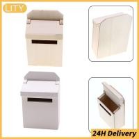 ราคา ⚡จัดส่งที่รวดเร็ว⚡Small Blank Mail Box House Mini Mail Box โมเดลกล่องจดหมายแบบพลิกไม้ขนาดเล็ก (45952285490)