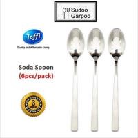 ราคา Toffi Sudu Soda Panjang Besi Keluli Tahan Karat ช้อนโซดายาวสแตนเลส 6 ชิ้น/แพ็ค (41069807208)