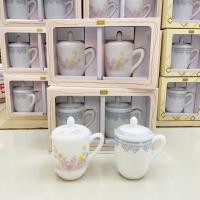 ราคา [กล่อง2ใบ] ชุดของขวัญ ถ้วยน้ำชามีฝาปิด เนื้อขาวมุก PEARL Opal Glass Giftset (28503337899)