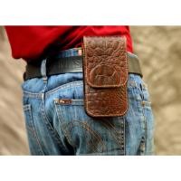 ราคา กระเป๋ามือถือหนังวัวแท้ เคสมือถือ ใส่มือถือ ร้อยเข็มขัด หนังแท้ 100 % (1799200640)