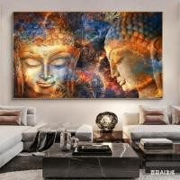 ราคา Golden Buddha Statue Abstract Oil Painting Buddha Statue Oil Painting Poster and Printing Canvas Painting Living Room Ho (55154150147)