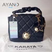 ราคา กระเป๋าสะพายแบรนด์แท้ KARAYA (สีดำ) 3 ช่อง (14636667011)
