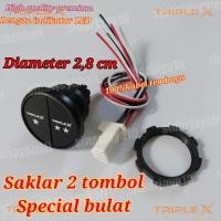 ราคา TOMBOL สวิตช์ไฟรถยนต์ทรงกลมสวิตช์ปิดสวิตช์สปอตไลท์เพิ่มเติมไฟตัดหมอกสวิตช์ไฟตัดหมอกปุ่มคู่ (43626802535)