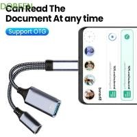 ราคา DOREEN USB C OTG Cable Phone Adapter, Type CY Splitter 2 in 1 Type-C ถึง USB a Adapter, USB 3.0 Converter Splitter Data สายชาร์จ OTG อะแดปเตอร์ชาร์จ PD พอร์ตชาร์จ (40478865155)