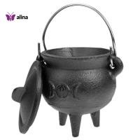 ราคา ALINA แม่มด Burning หม้อเหล็กหล่อ Cauldron ฮาโลวีนแม่มดหม้อทนความร้อน Mini Cauldron สําหรับธูป Burning Party ตกแต่งเหมาะสําหรับงานปาร์ตี้ฮาโลวีน (28400750229)
