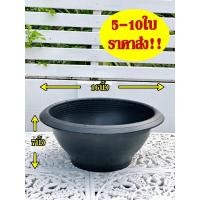 ราคา อ่างบัว กระถางชวนชม 16นิ้ว กระถางกลม กระถางพลาสติก เซต 5ใบ 10ใบ (23065792263)