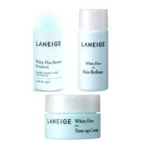 ราคา Laneige white dew tone up cream & skin refiner / white plus renew emulsion travel size (16013133623)