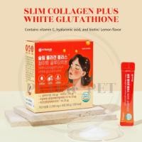 ราคา [Korea Vitasub] SLIM Collagen PLUS WHITE Glutathione Small Molecule Collagen Vitamin C Biotin 2g X 30 Sticks (26865342724)