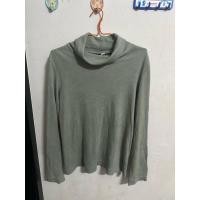 ราคา เสื้อคอเต่าแขนยาว Heattech Uniqlo สีเทาเขียว มือสองของแท้ (29523973760)