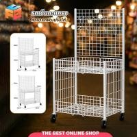 ราคา F2C รถเข็นตะแกรงพับได้ สำหรับขายของ ตลาดนัด แบบพกพา เคลื่อนย้ายง่าย Foldable Metal Display Cart (29106180616)