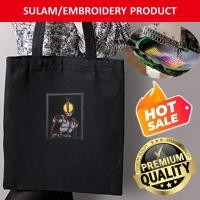 ราคา EMBROIDERY SULAM MASKED RIDER FAIZ PETAK BLACK CANVAS TOTE BAG (41502031698)