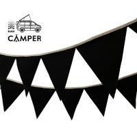 ราคา ธงประดับเต็นท์ ธงสามเหลี่ยม ตกแต่ง ผ้าแคนวาส สีดำ ไม่มีลวดลาย Flag pennant camp outdoor (4639862081)