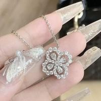 ราคา สร้อยเงินแท้ Lucky Clover สร้อยคอสั้น สร้อยคอเงิน สร้อยแฟชั่น จี้เงินแท้ สร้อยหินนำโชค สร้อยคอ (46850228605)