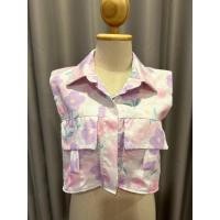 ราคา เสื้อแขนกุดลายดอก สีม่วงสดใส น่ารัก (19980485919)