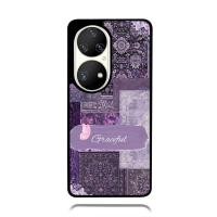 ราคา HUAWEI P50 P40 P30 P20 Pro TPU Rubber Softcase Graceful Purple Art เคสโทรศัพท์ (51605836190)