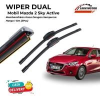 ราคา Mazda 2 Sky Active Dual Wiper 2 ชั้นใบมีดยาง 1 ชุดซ้ายและขวาคู่กระจกรถยนต์ทําความสะอาด (46802942095)