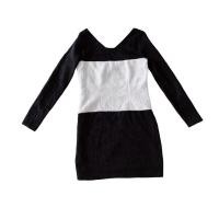 ราคา เดรสแขนยาวสีขาวดำ มือสอง ญี่ปุ่น เดรสผู้หญิง (6082225102)