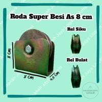 ราคา ล้อรั้วเหล็กเพลาซุปเปอร์ 8 ซม. // อุปกรณ์เสริมเครื่องประดับบันไดรั้วประตู โครงสร้างบังตาที่เป็นช่อง ล้อและปลอก (56906296723)