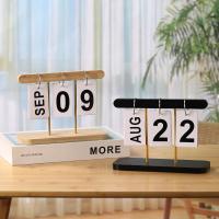 ราคา ปฏิทินถาวรพลิกปฏิทินไม้บล็อกวินเทจไม้บล็อกปฏิทินโฮมออฟฟิศอุปกรณ์โต๊ะทํางานสัปดาห์เดือนวันที่ (58103206672)